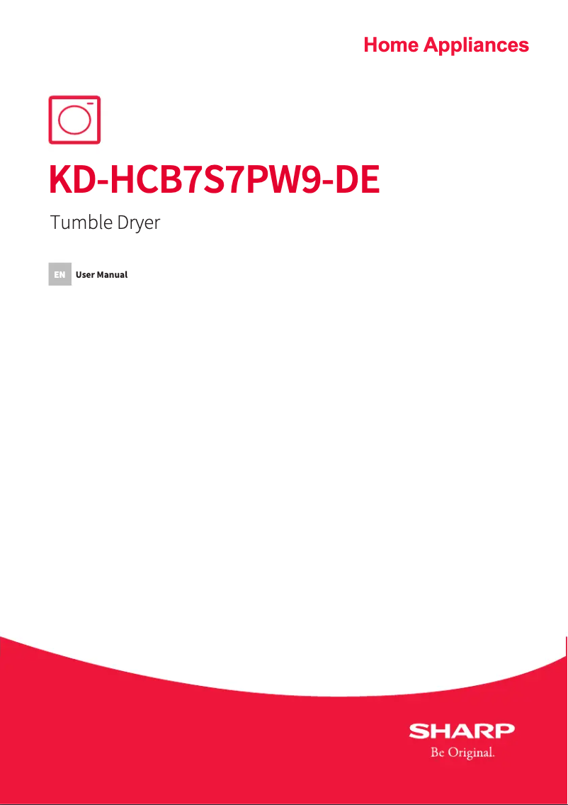 Page 1 de la notice Manuel utilisateur Sharp KD-HCB7S7PW9-DE