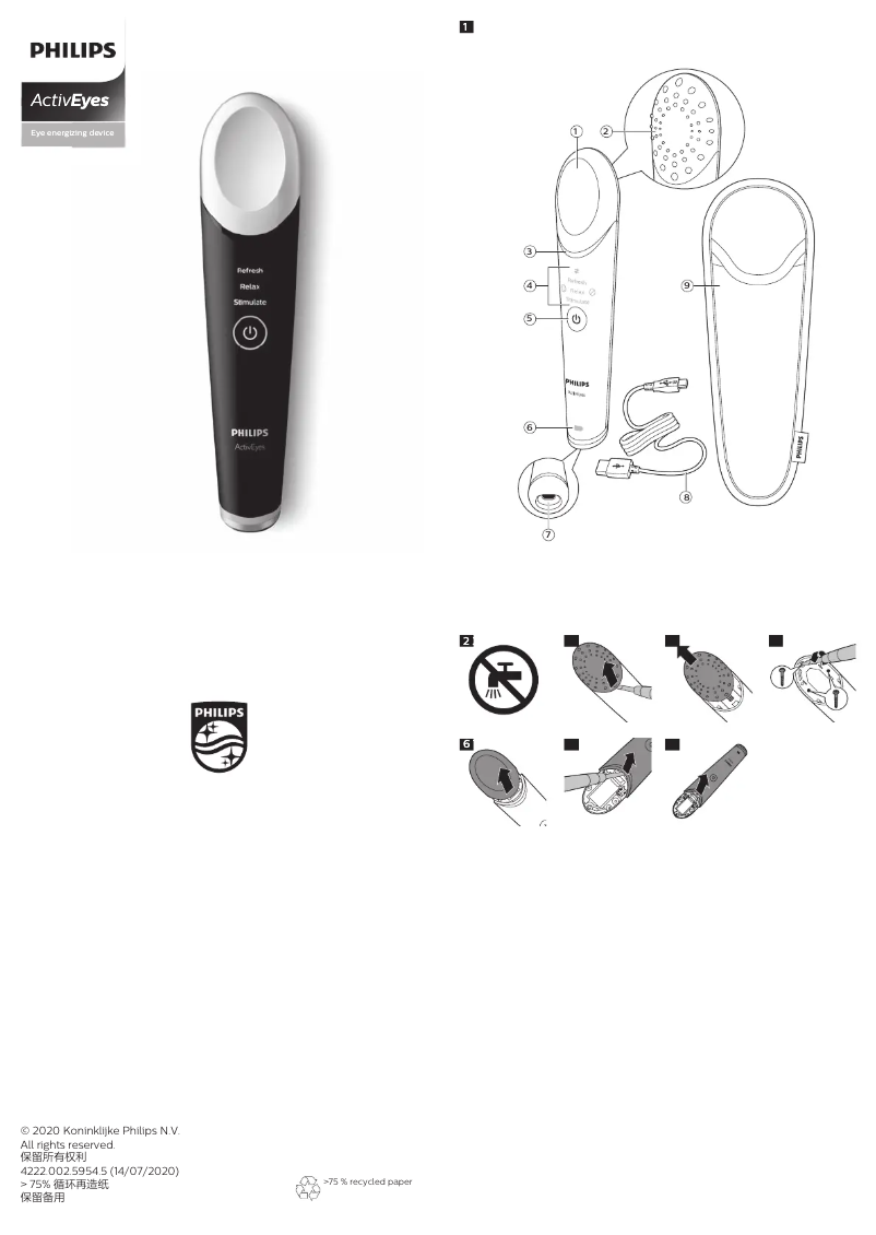 Page 1 de la notice Manuel utilisateur Philips ActivEyes MS3020