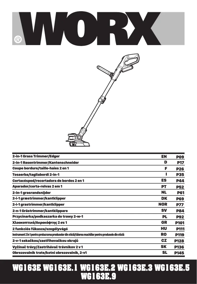 Page n°1 - Manuel utilisateur Worx WG163E.9