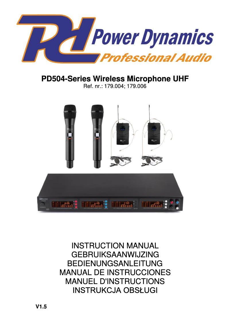 Image de la première page du manuel de l'appareil PD504H