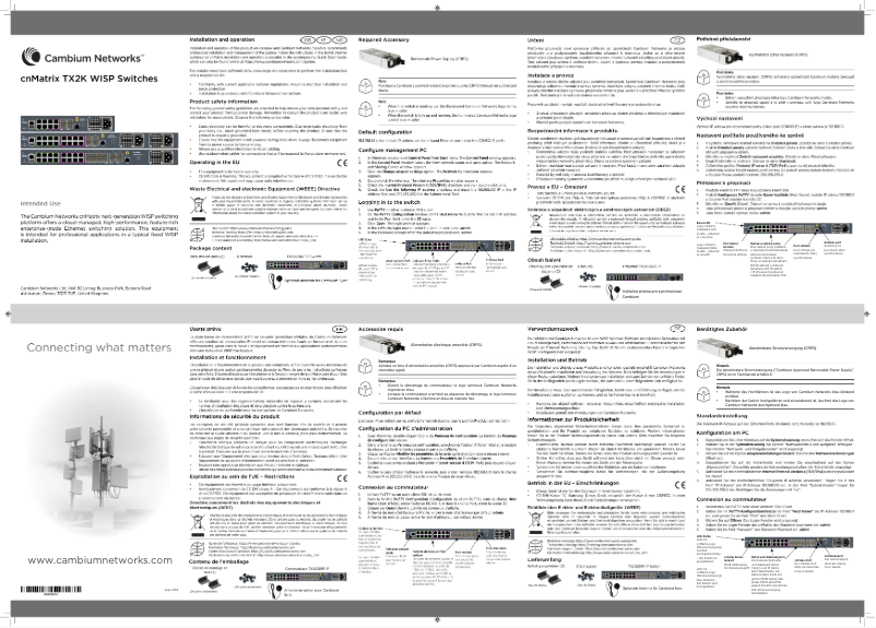 Página 1 del manual Manual de usuario Cambium Networks cnMatrix TX2028RF-P