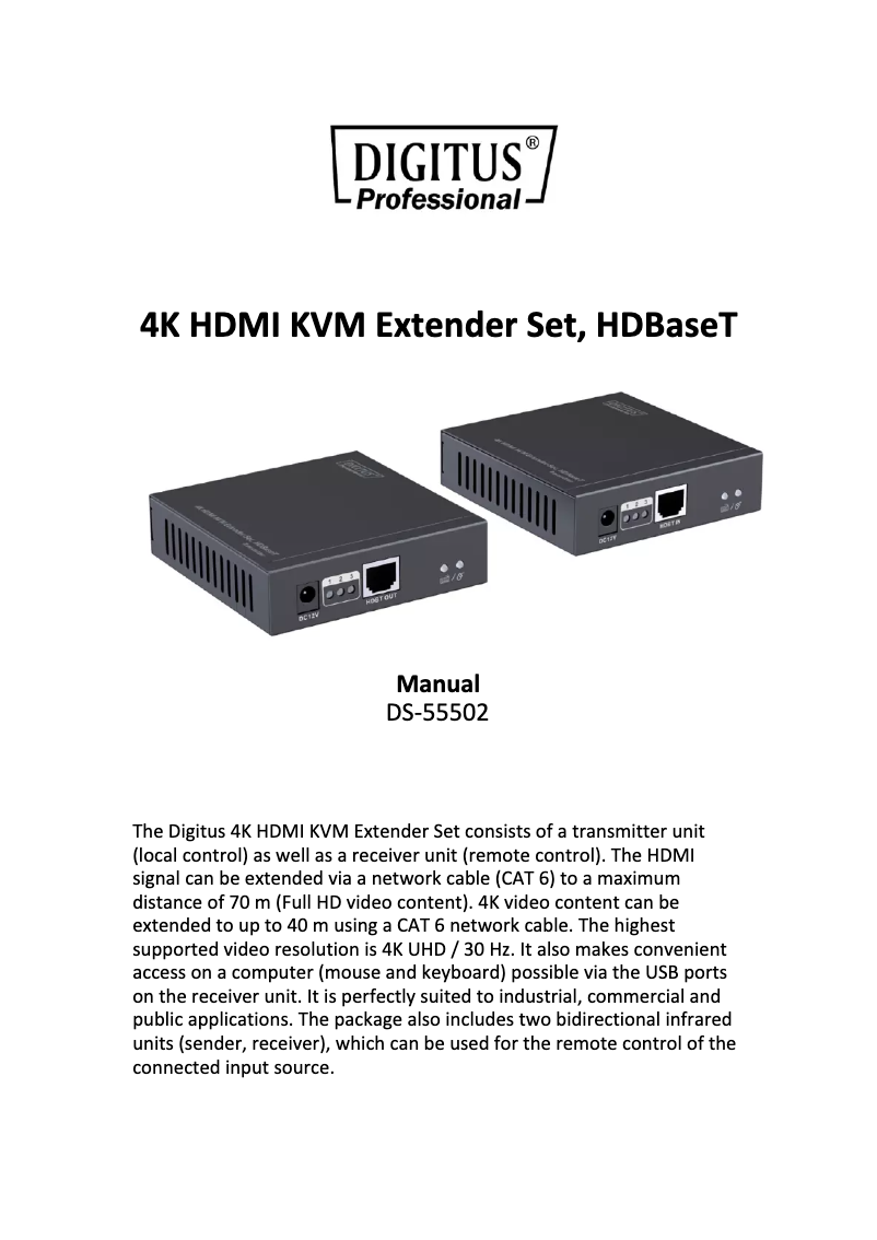 Image de la première page du manuel de l'appareil DS-55502