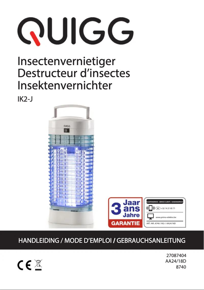 Page 1 de la notice Manuel utilisateur Primo IK2