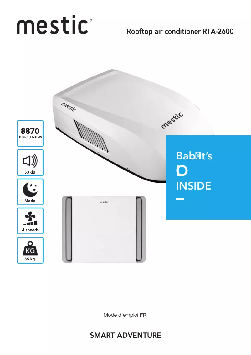 Page 1 de la notice Manuel utilisateur Mestic RTA-2600