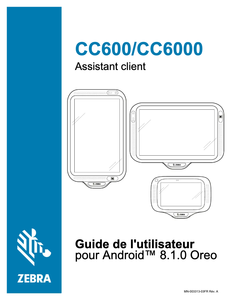 Page 1 de la notice Manuel utilisateur Zebra CC6000