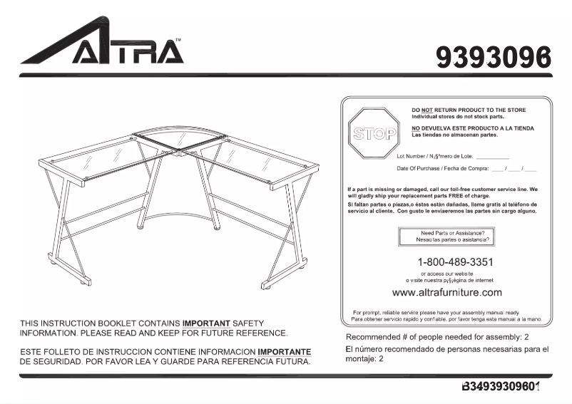 Image de la première page du manuel de l'appareil 9393096