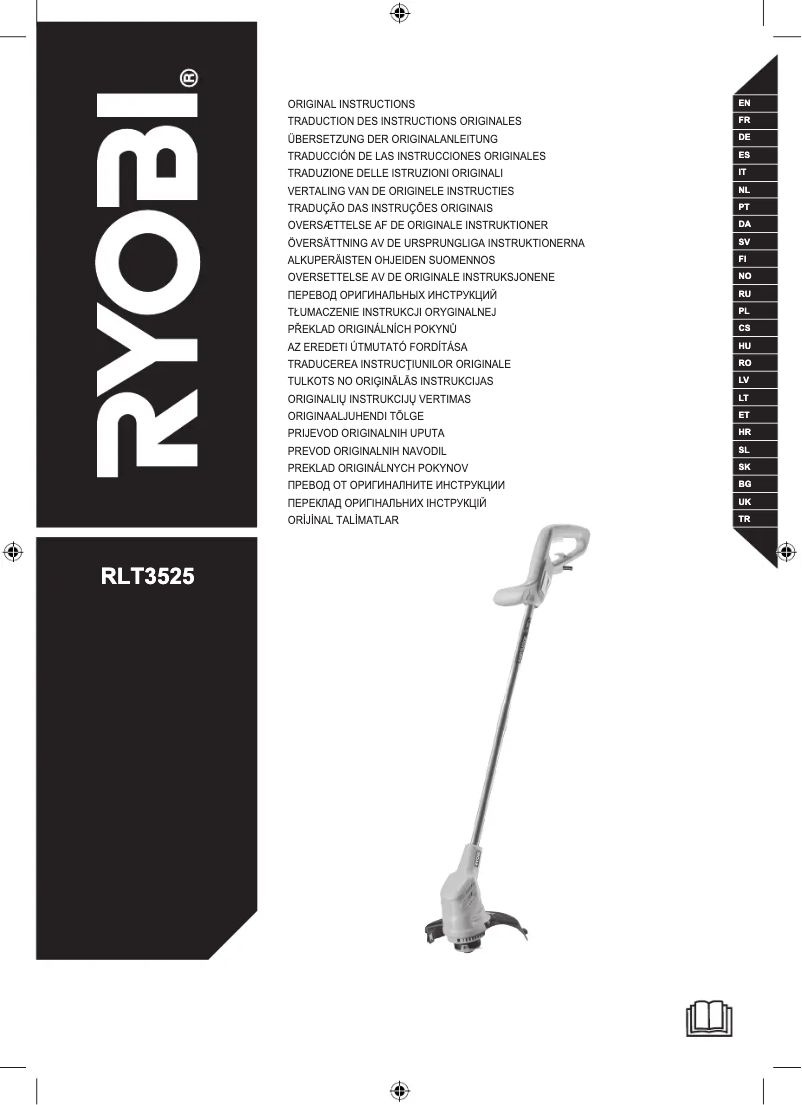 Page 1 de la notice Manuel utilisateur RYOBI RLT3525