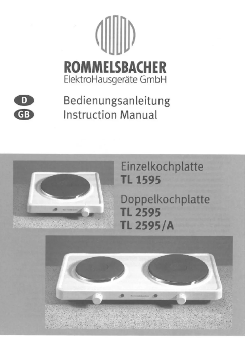 Page n°1 - Manuel utilisateur Rommelsbacher TL 2595 A