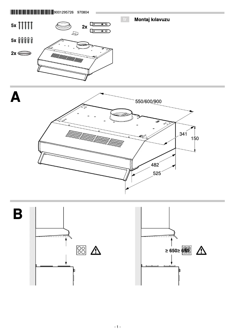 Page n°1 - Instructions / montage Siemens LU63LCC50T