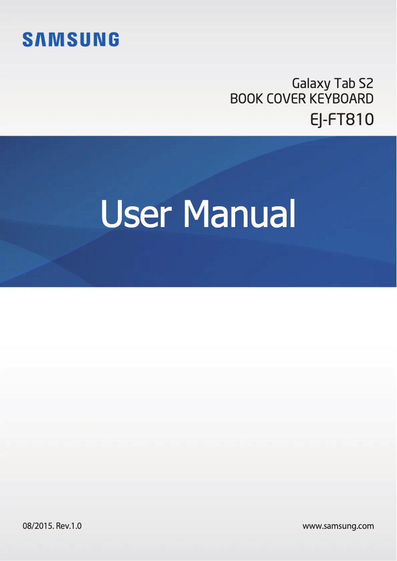 Page n°1 - Manuel utilisateur Samsung EJ-FT810YBEGSW
