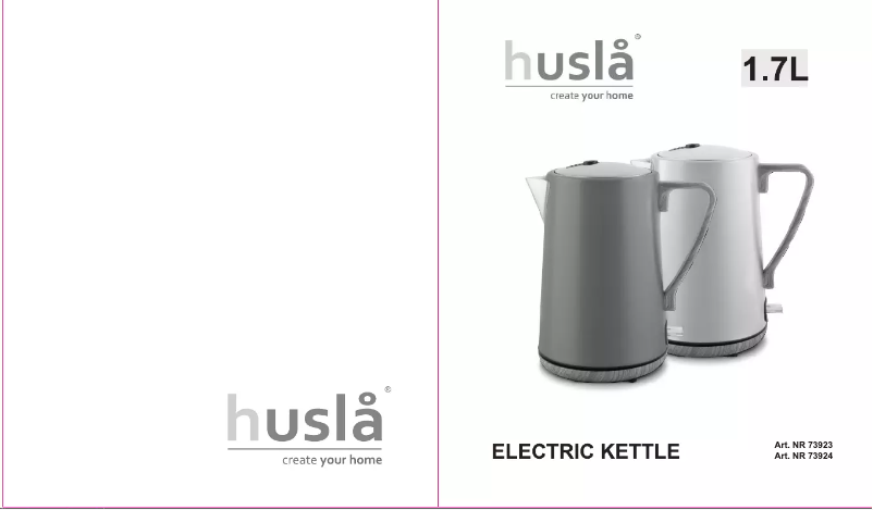 Page n°1 - Manuel utilisateur Husla 73924