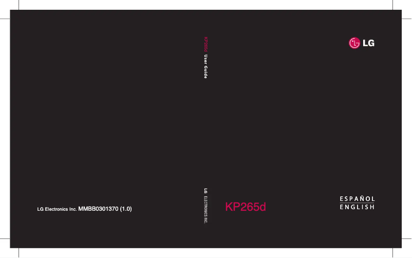 Page 1 de la notice Manuel utilisateur LG KP265D