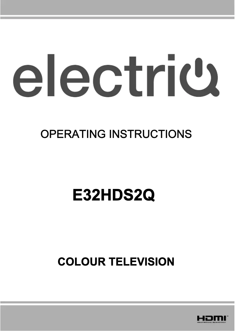 Page 1 de la notice Manuel utilisateur ElectriQ E32HDS2Q