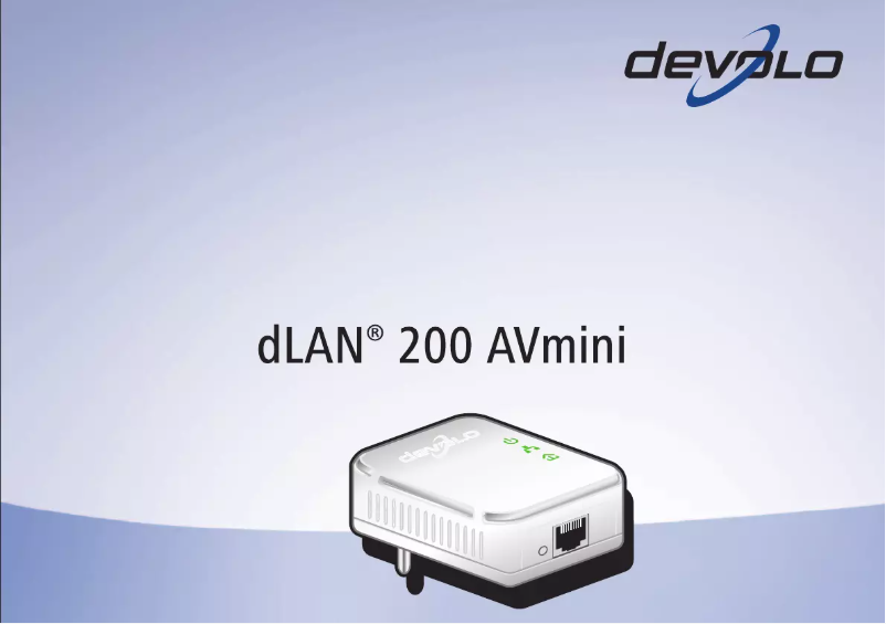 Page n°1 - Manuel utilisateur Devolo dLAN 200 AVmini
