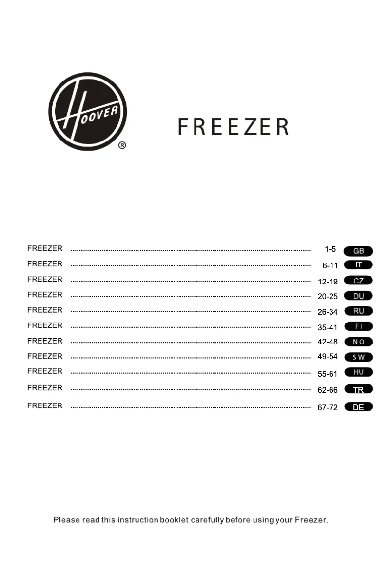 Page n°1 - Manuel utilisateur Hoover HFZE 5485 WE