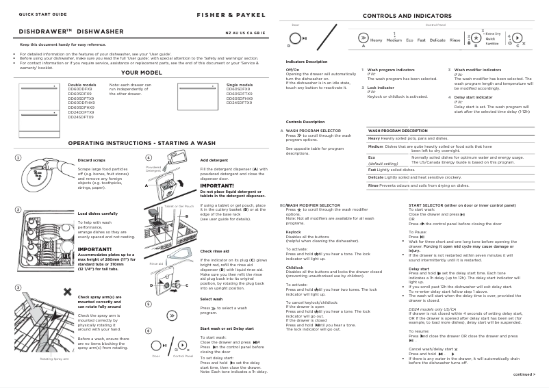 Image de la première page du manuel de l'appareil DD60SCHTX9