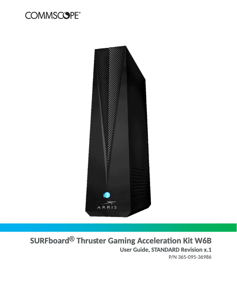Page 1 de la notice Manuel utilisateur Arris SURFboard W6B