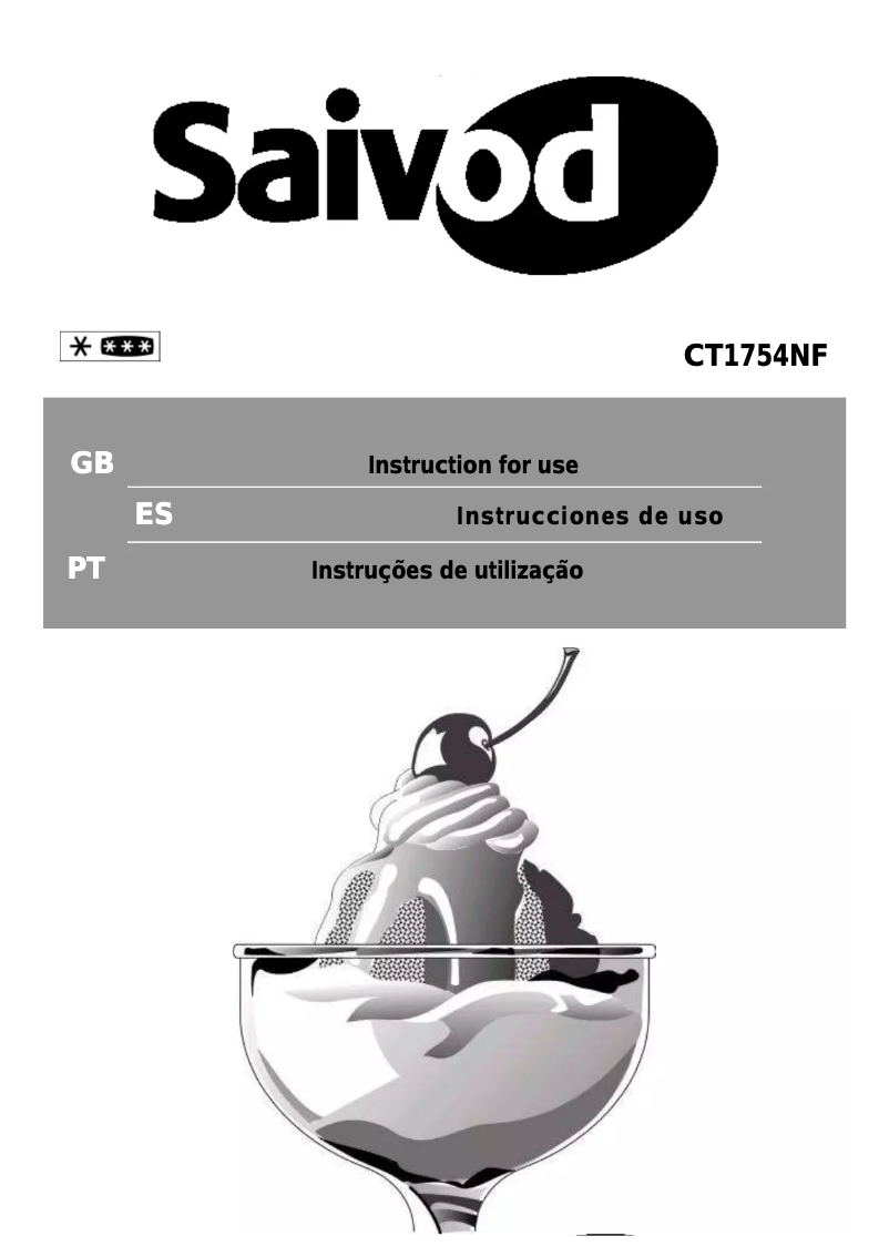 Page 1 de la notice Manuel utilisateur Saivod CT1754NF