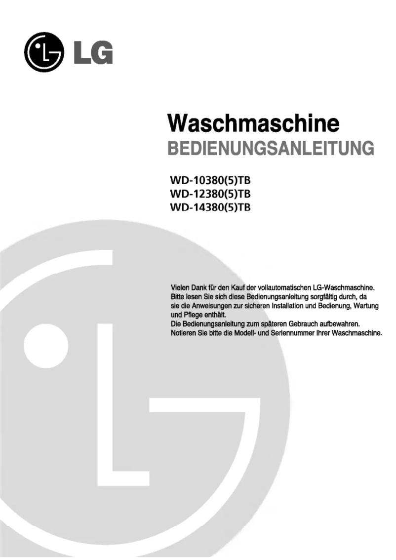 Page 1 de la notice Manuel utilisateur LG WD-10380(5)TB
