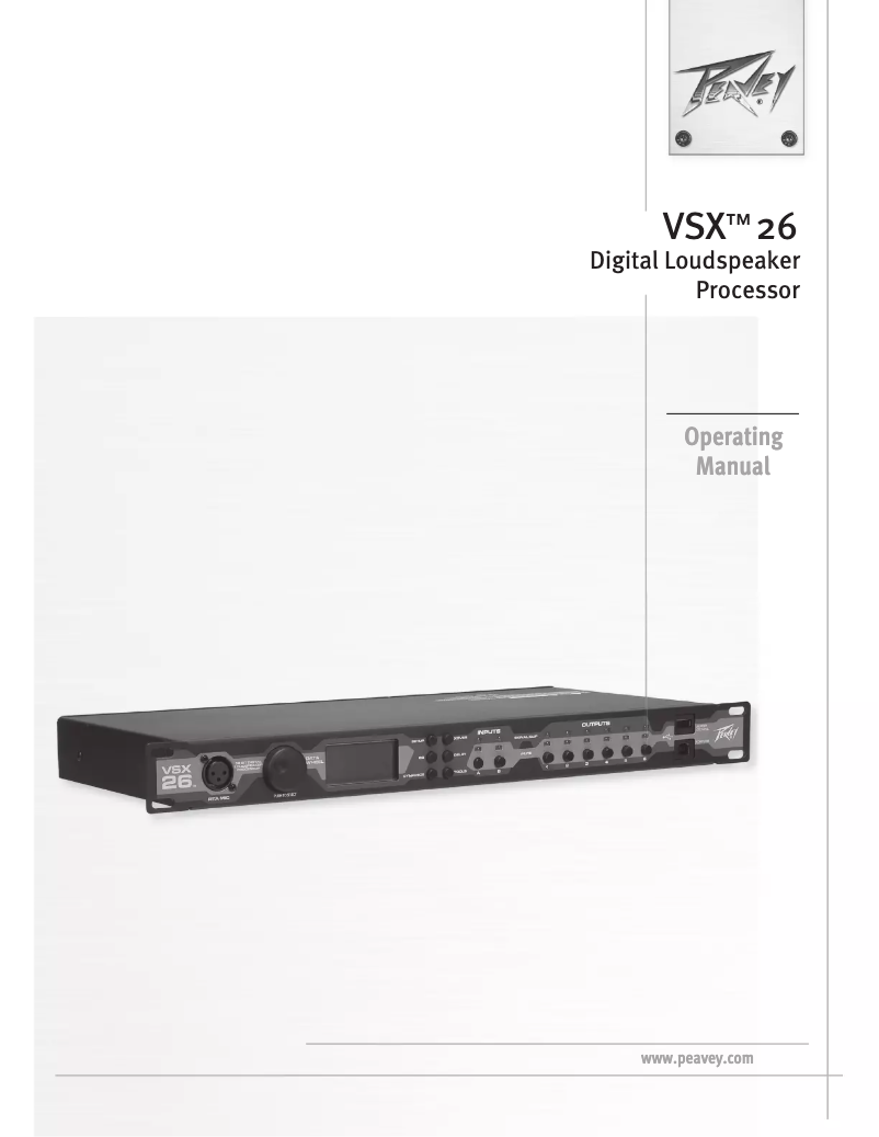 Image de la première page du manuel de l'appareil VSX 26