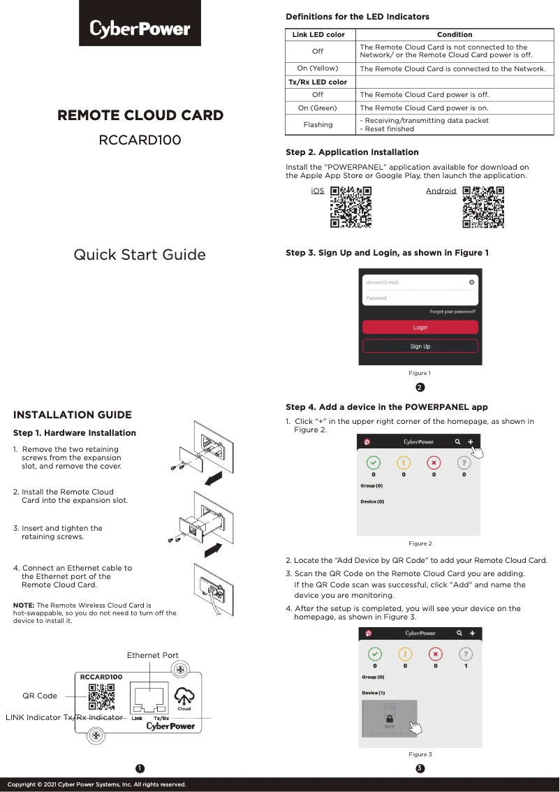 Image de la première page du manuel de l'appareil RCCARD100