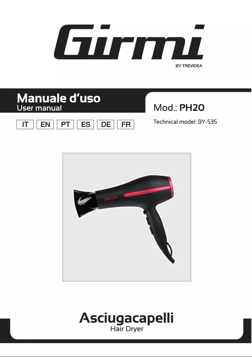 Image de la première page du manuel de l'appareil PH20