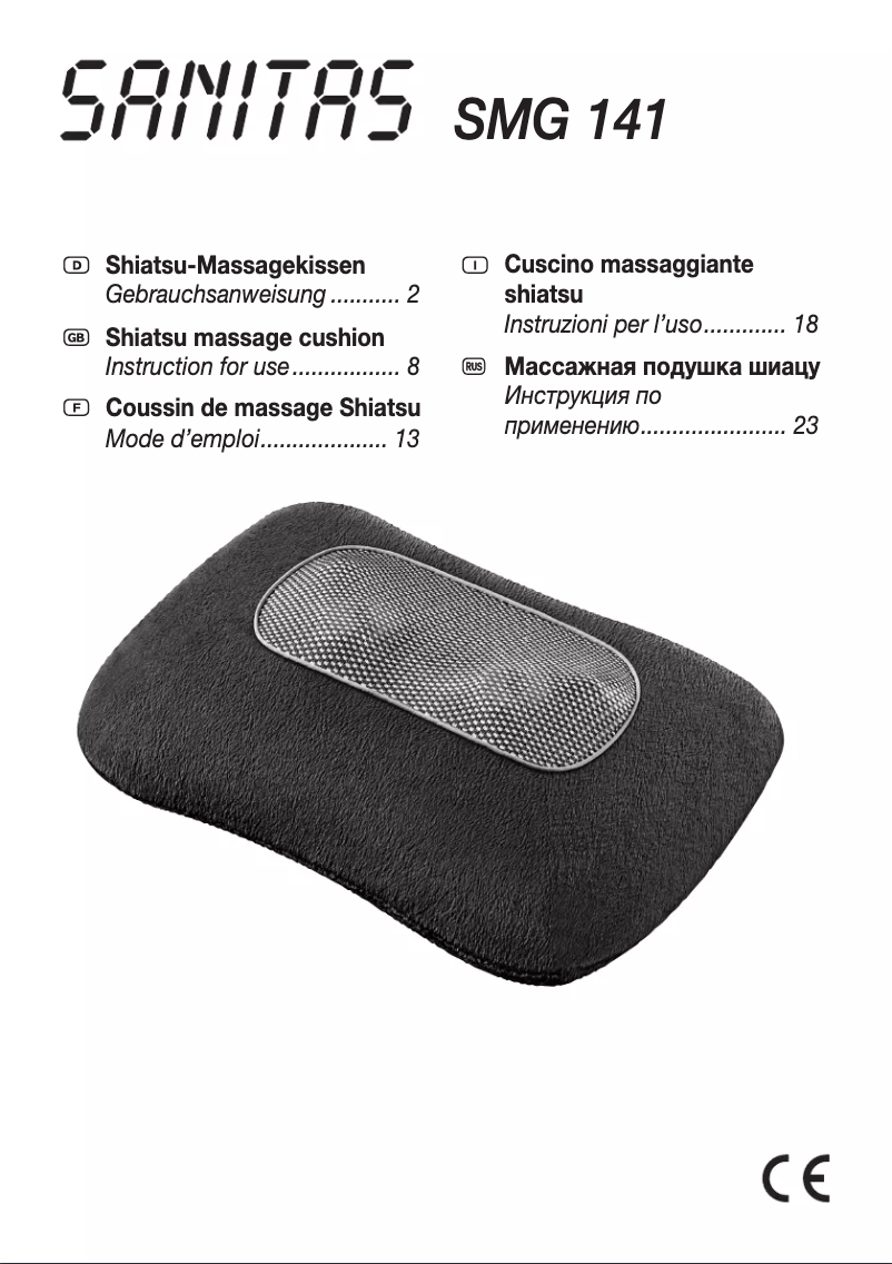 Page n°1 - Manuel utilisateur Sanitas SMG 141