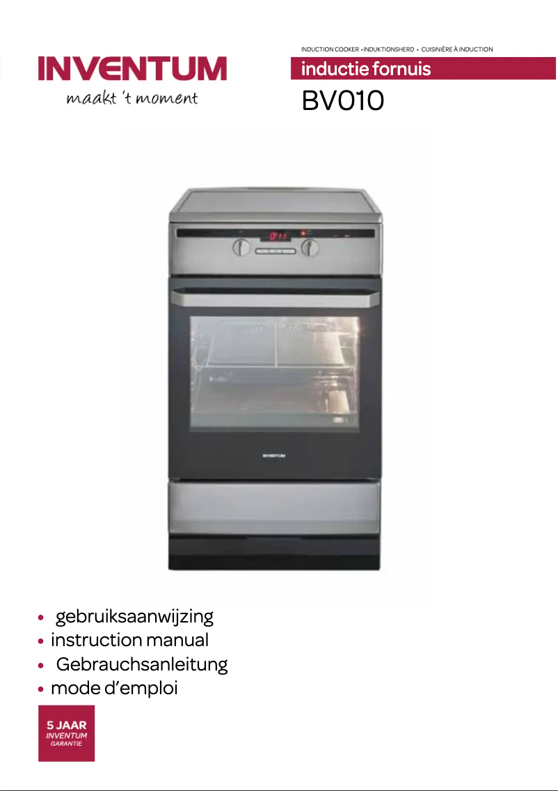 Image de la première page du manuel de l'appareil BV010