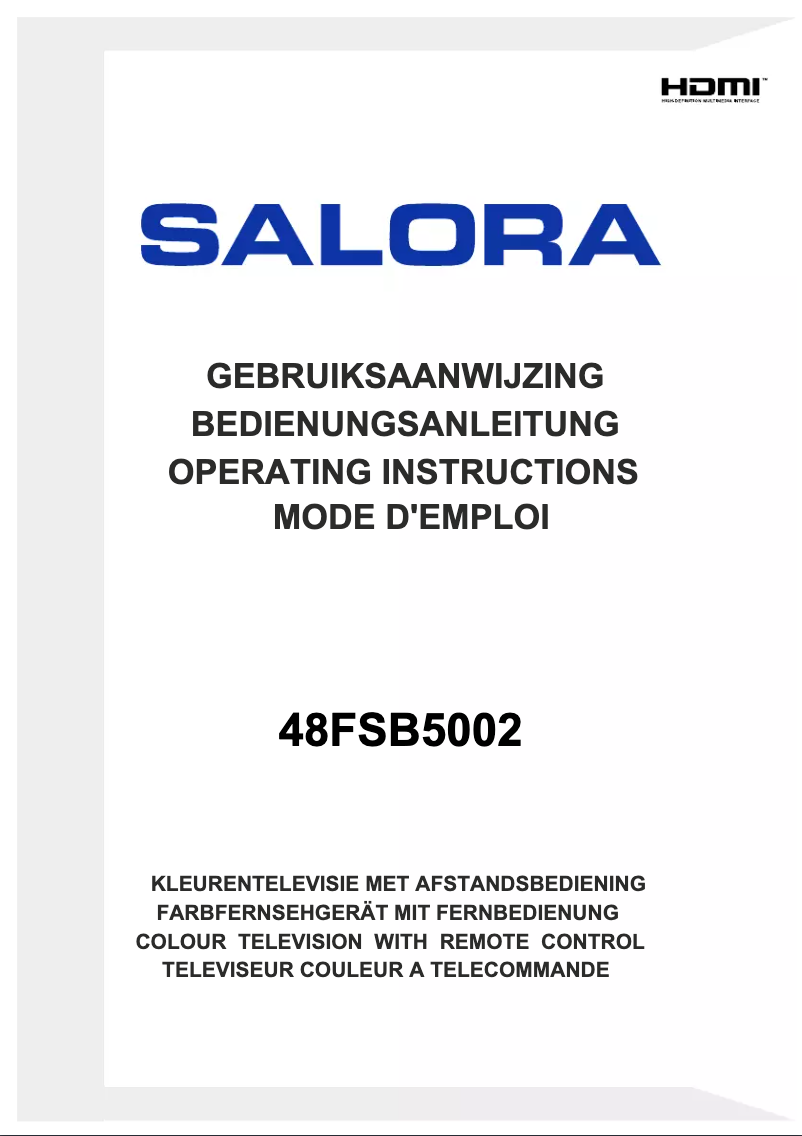 Image de la première page du manuel de l'appareil 48FSB5002