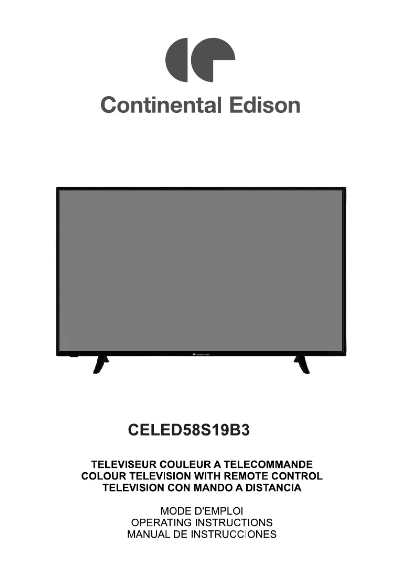 Image de la première page du manuel de l'appareil celed58s19b3