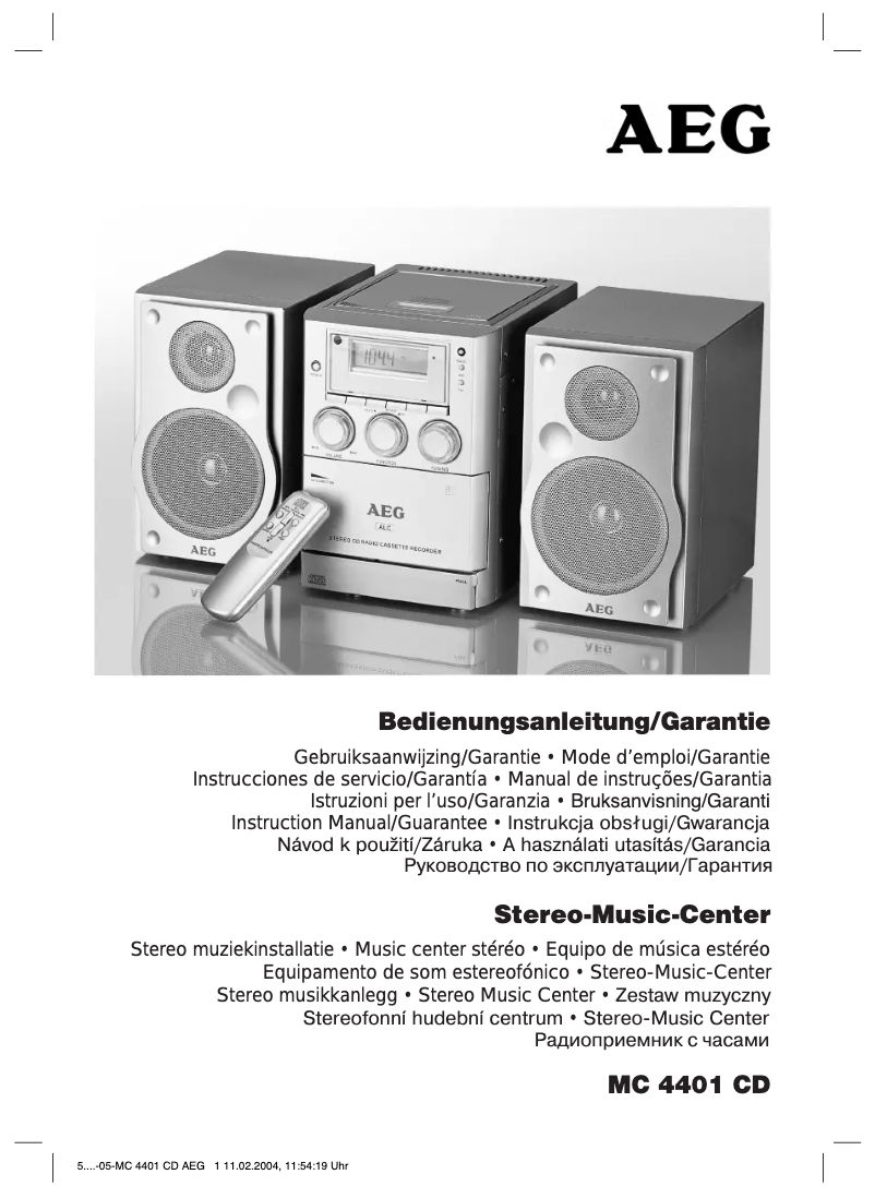 Página 1 del manual Manual de usuario AEG MC 4401 CD