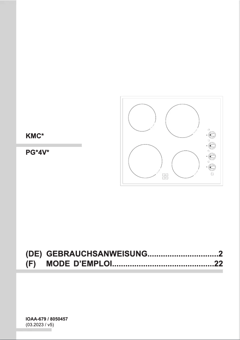 Page 1 de la notice Manuel utilisateur Amica KMC 13282 E