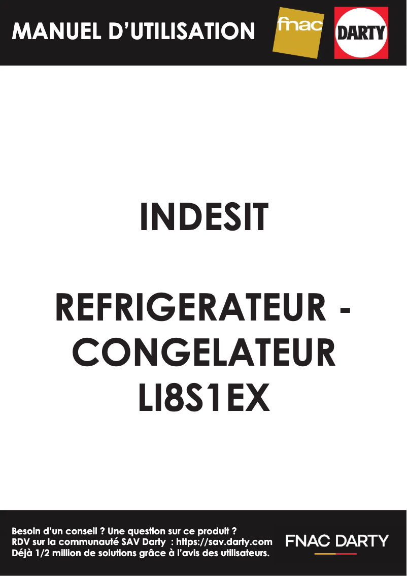Page n°1 - Manuel utilisateur Indesit LI8 S1E X