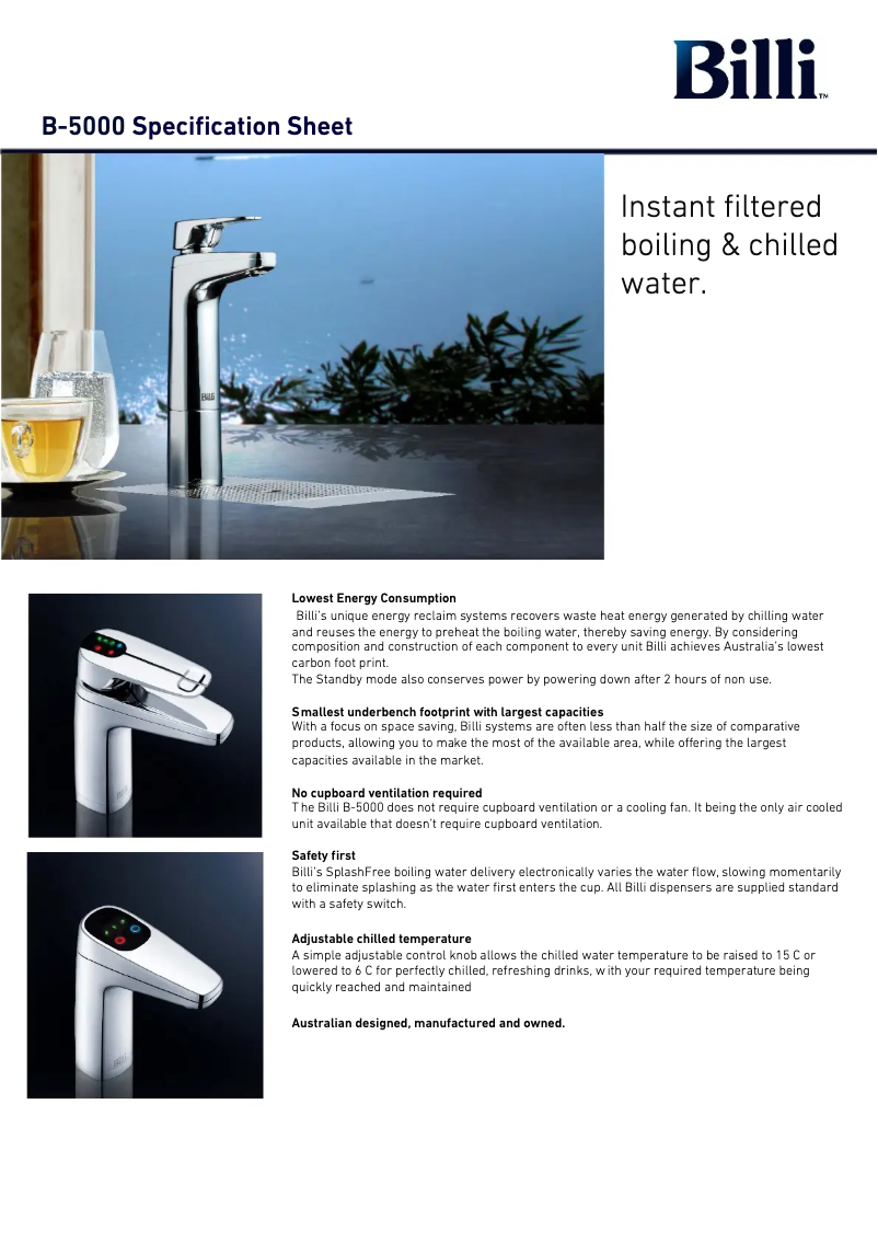 Imagen de la primera página del manual del dispositivo B-5000