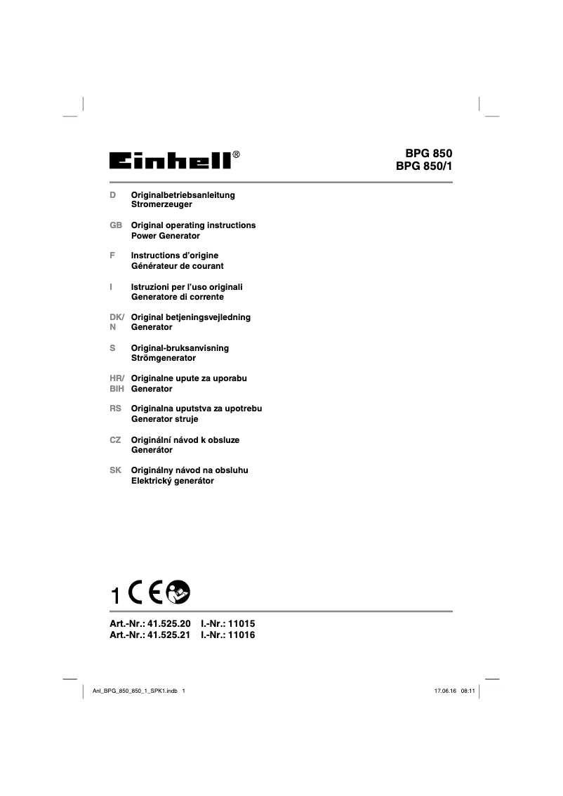 Página 1 del manual Manual de usuario Bavaria BPG 850/1