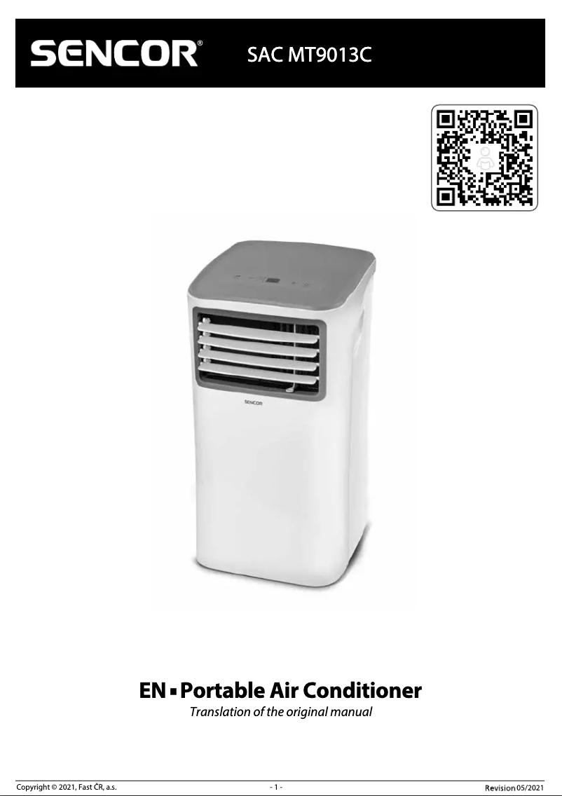 Page n°1 - Manuel utilisateur Sencor SAC MT9013C