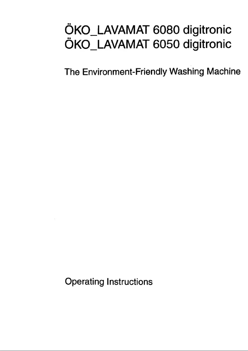 Página 1 del manual Manual de usuario AEG Lavamat 6080 w