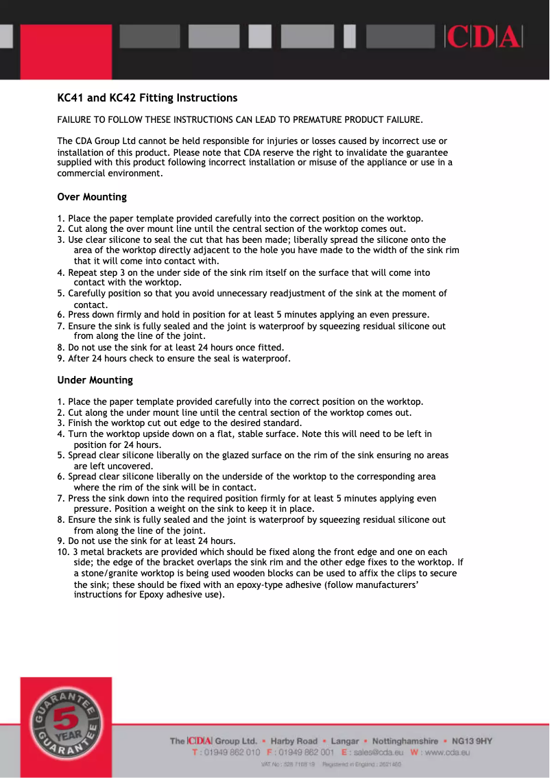 Image de la première page du manuel de l'appareil KC41