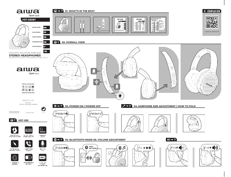 Page n°1 - Manuel utilisateur Aiwa HST-250BT