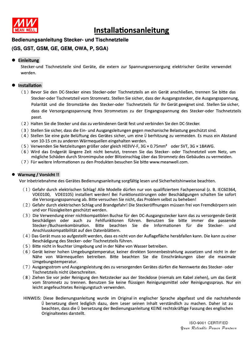 Image de la première page du manuel de l'appareil GE12I05-P1J