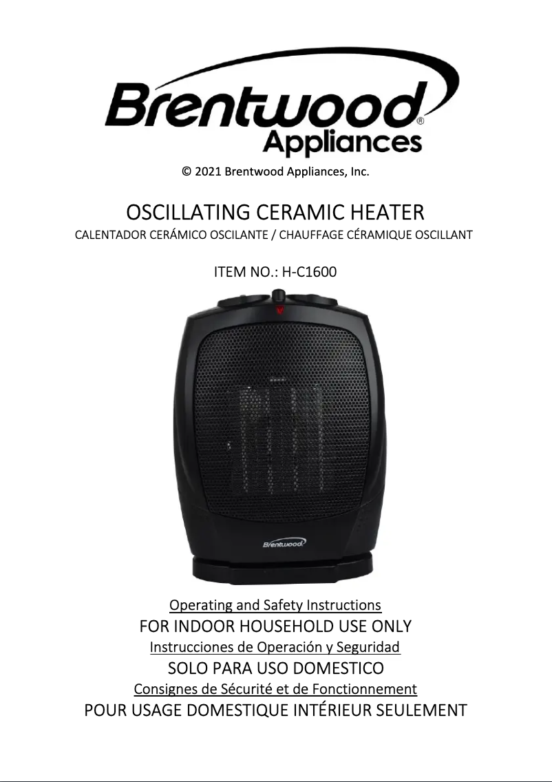 Page 1 de la notice Manuel utilisateur Brentwood H-C1618