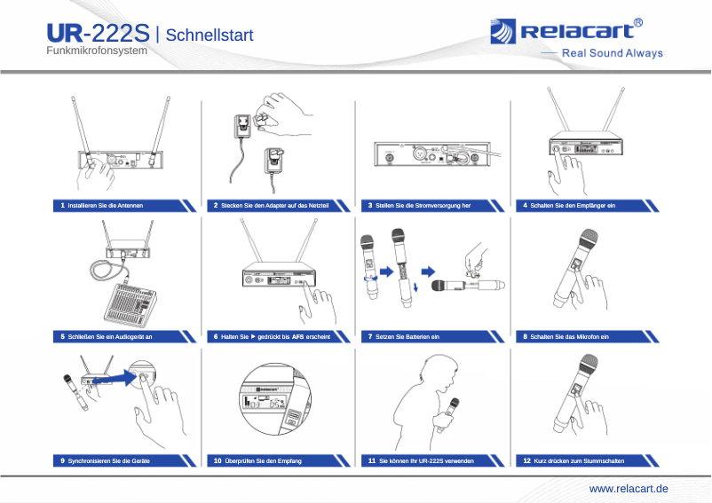 Page 1 de la notice Manuel utilisateur Relacart UH-222D