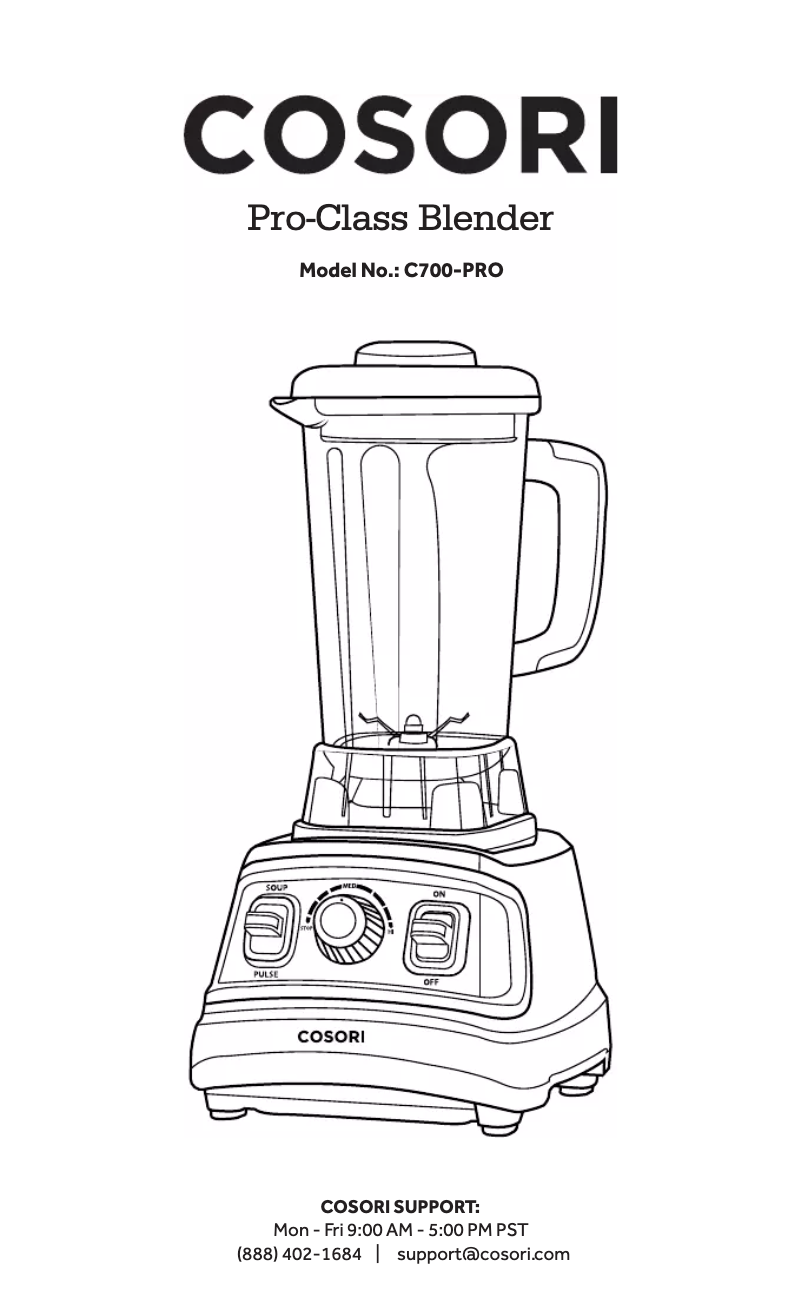 Page 1 de la notice Manuel utilisateur Cosori C700-PRO