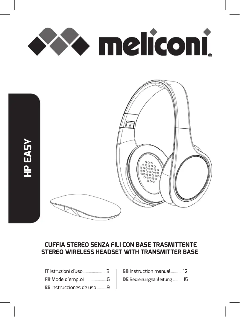 Page 1 de la notice Manuel utilisateur Meliconi HP Easy