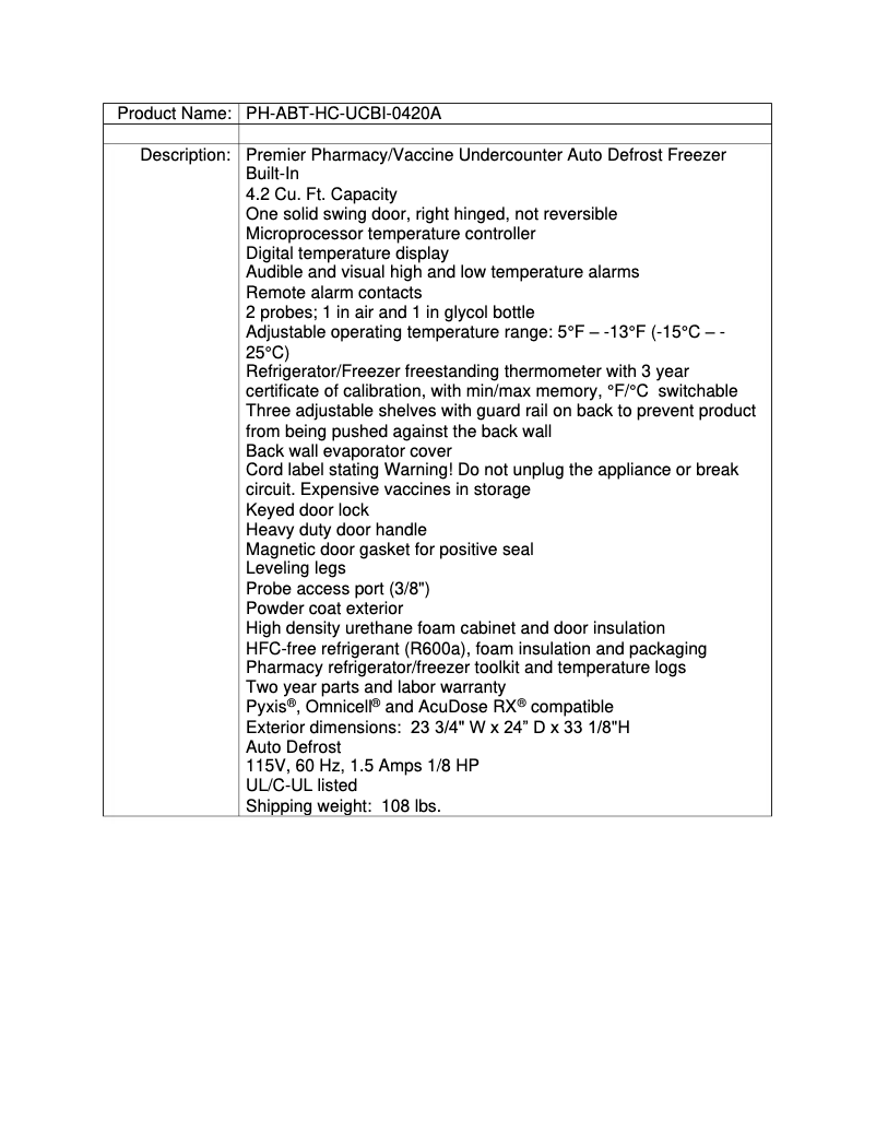 Image de la première page du manuel de l'appareil PH-ABT-HC-UCBI-0420A