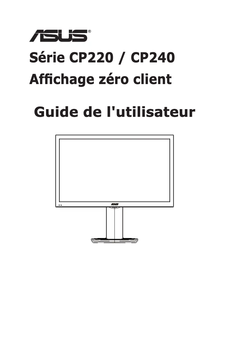 Page n°1 - Manuel utilisateur Asus CP220