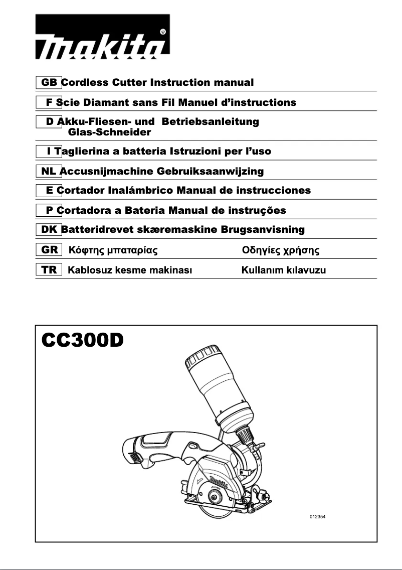 Page 1 de la notice Manuel utilisateur Makita CC300D