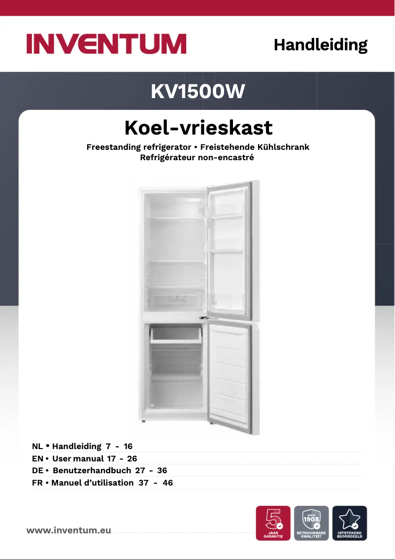 Page n°1 - Manuel utilisateur Inventum KV1500W