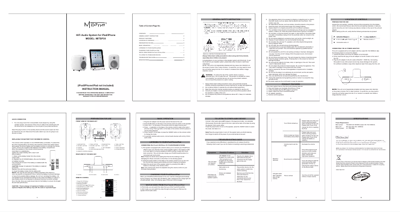 Image de la première page du manuel de l'appareil MITSP30