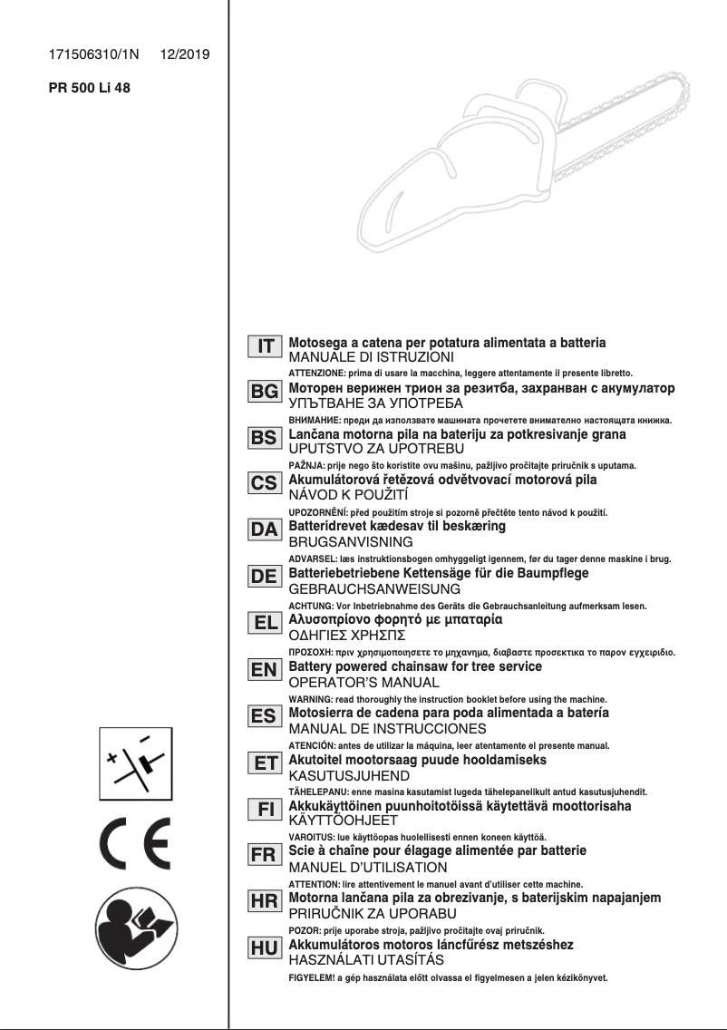 Page 1 de la notice Manuel utilisateur Alpina PR 500 Li 48